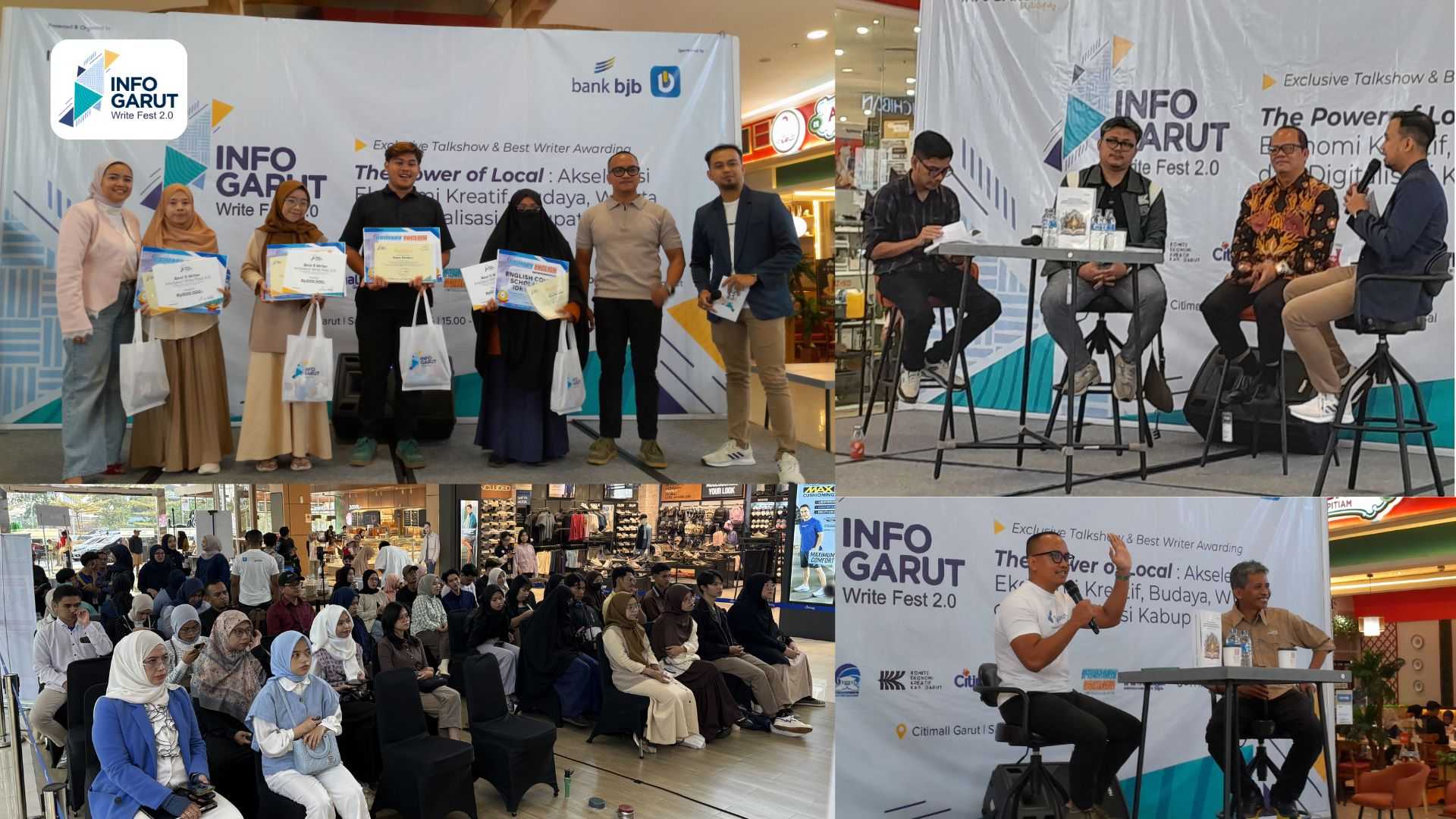 Puncak InfoGarut Write Fest 2.0: Sukses Gelar Talkshow Akselerasi Potensi Lokal dan Umumkan 5 Penulis Terbaik Garut